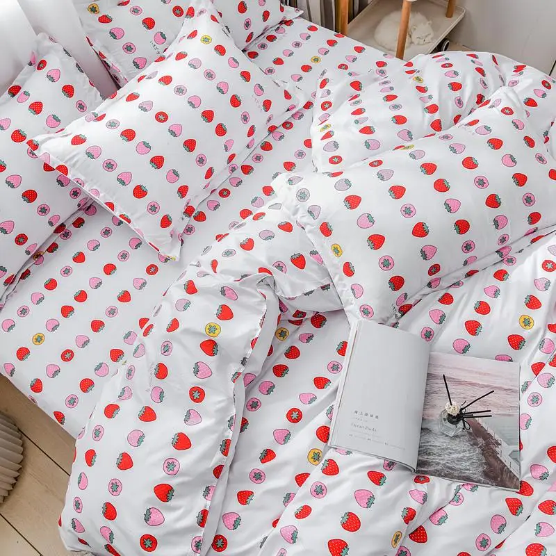 

Household High-Quality Bedding Double Matte Quilt Cover Sheet Pillowcase Four-Piece Skin-Friendly And Smooth