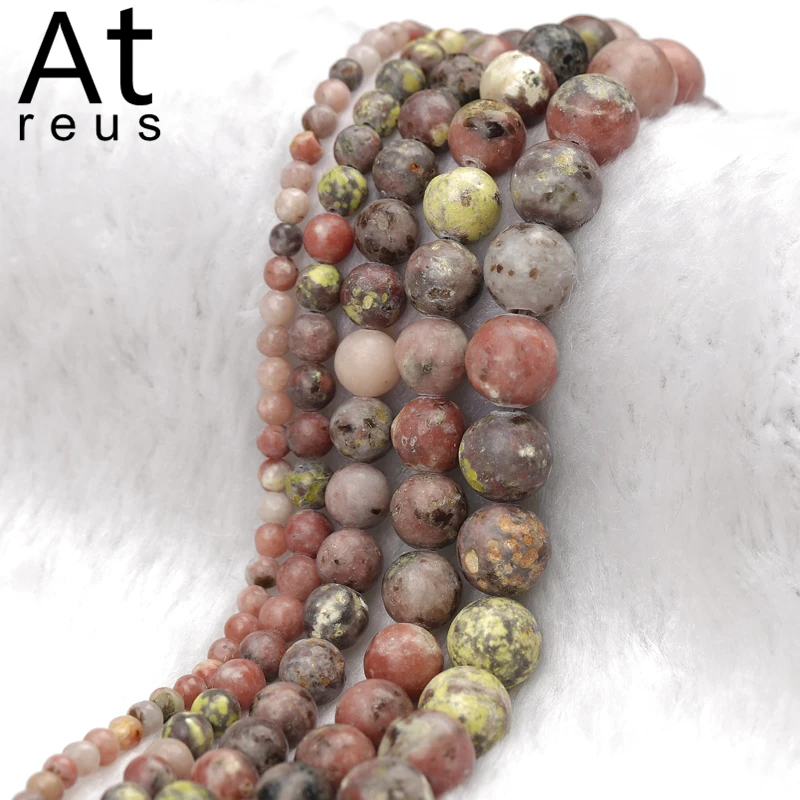 

Yellow Plum Blossom Jade Natural Stone Round Loose Beads Smooth Gem-Stone Beads For Jewelry Making Bracelets Necklace 4-12mm