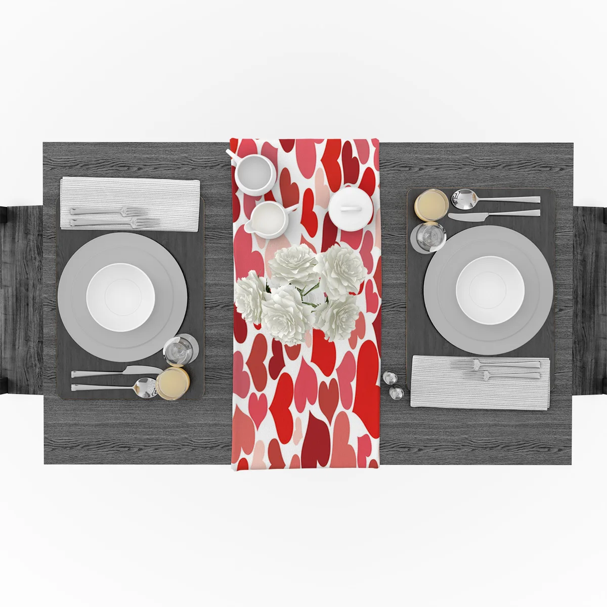 Сердца Красного цвета на День святого Валентина сердца скатерти праздничная