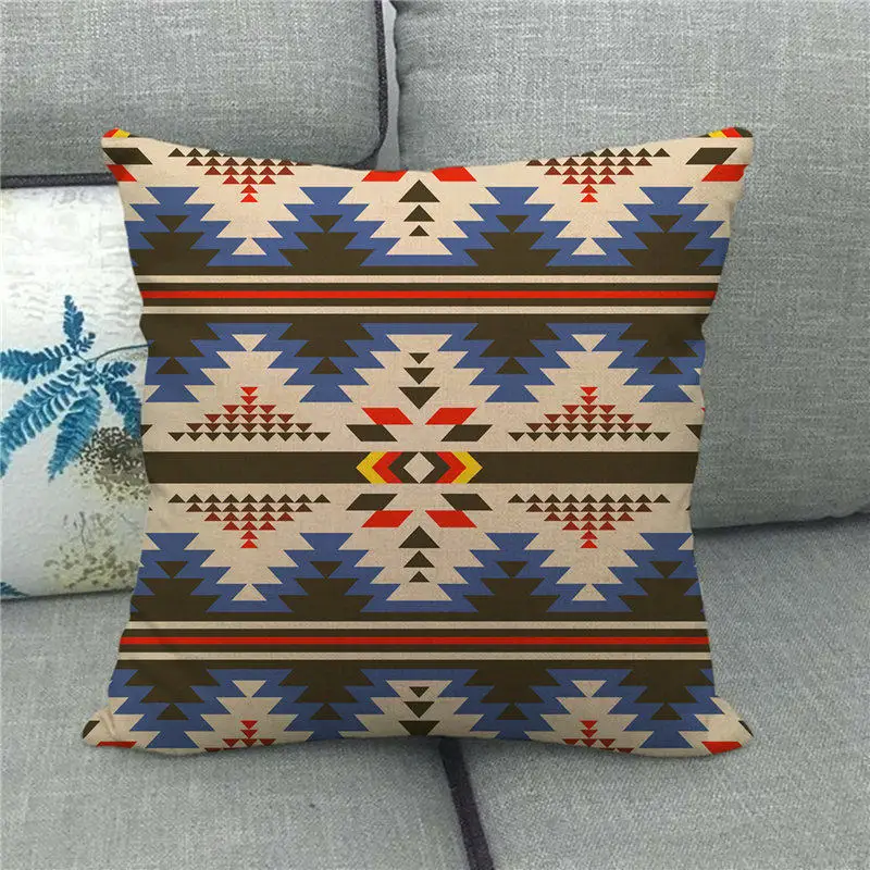 Наволочка Navajo Западная ацтекская квадратная Геометрическая наволочка для