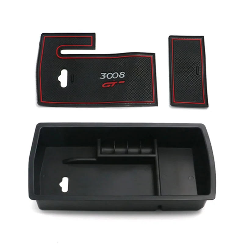 

Автомобильный ящик в салон для хранения в подлокотнике подсветки перчаточного ящика лоток центральный ящик для хранения ящик для PEUGEOT 3008 GT ...