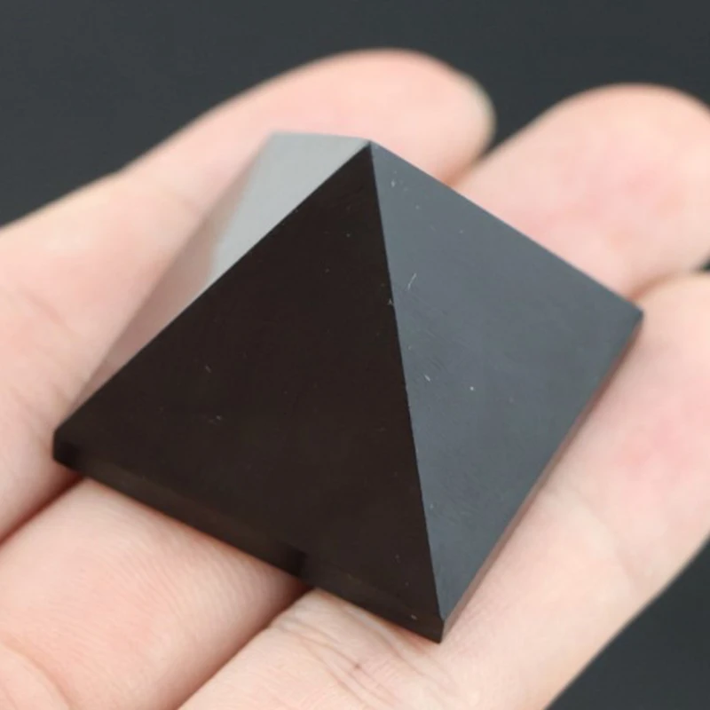Черный обсидиан 4-6 см искусственный минеральный Треугольный Кристалл оптовая