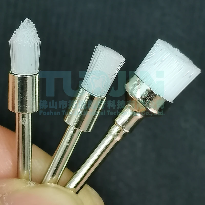 100 шт./коркор. Полировочная щетка для зубов полировщик нейлоновая щетина