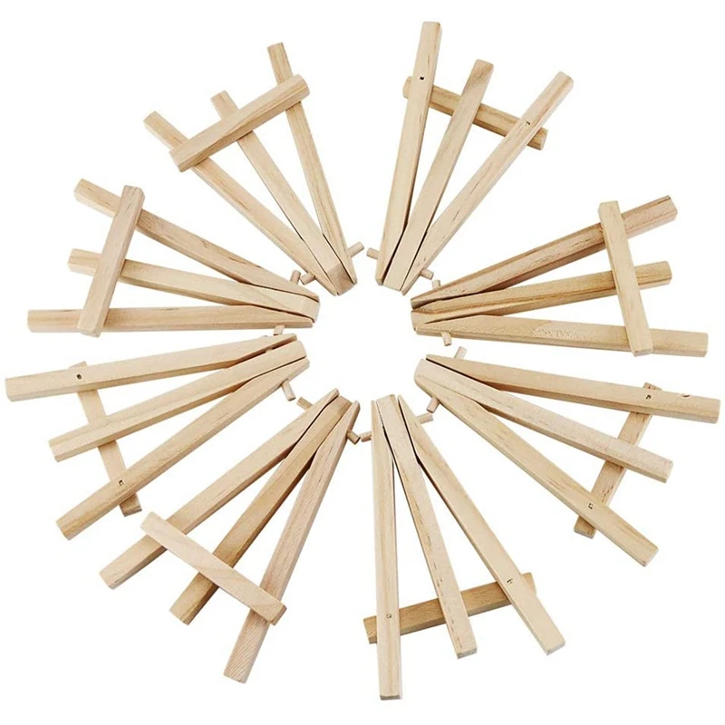 30 штук 5 дюймовый мини деревянный мольберт для Дисплей ing стойки Бизнес карты фото