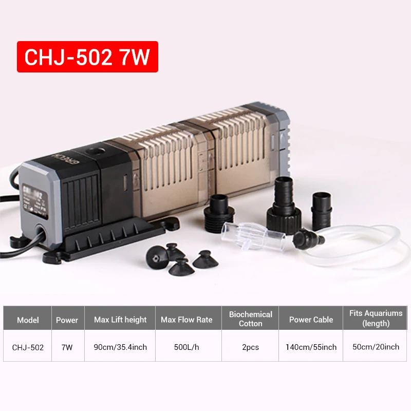 CHJ-502 NICREW SUNSUN 4 в 1 погружной фильтр Водяной насос воздушный насос волновой производитель циркуляционный Губчатый Фильтр для аквариума - Цвет: CHJ-502