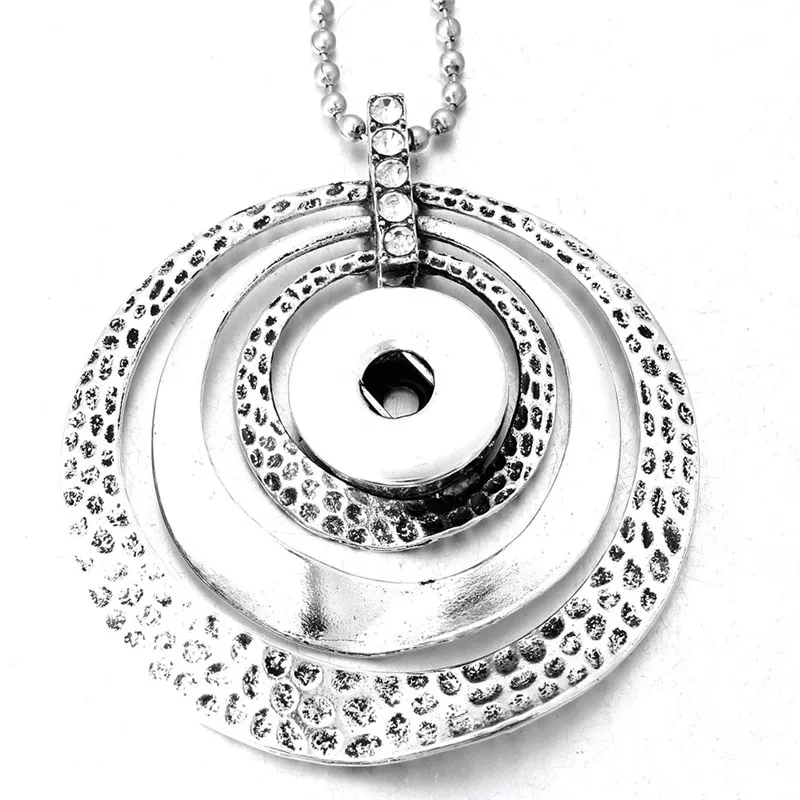 Новые стили металлические ювелирные изделия 18 мм кнопки ожерелья и подвески