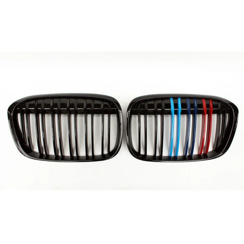 

Body Kit Modified Racing Grills Two-line Bright Black Three-color Air Intake Grid Fit For BMW X1 New F48 F49 Car Accessories