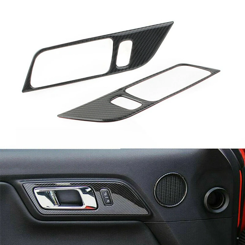 1x наклейка на панель автомобильного интерьера из углеродного волокна для Ford Mustang