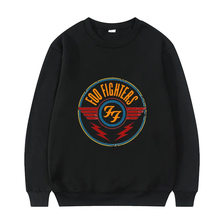 

Valley Rock Band Sweatshirt Foo Fighters Graphics Print Pullover Men Women Classic Retro Streetwear Mens Round Neck Tracksuit