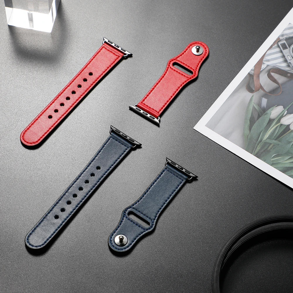 Кожаный ремешок для apple watch pulseira apple watch 5 4 3 band 44 мм/40 мм iwatch band 42 мм/38 мм correa браслет ремешок для часов