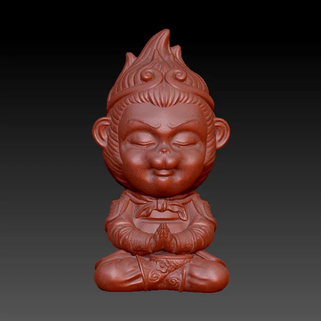 Модель 3d STL для роутера с ЧПУ или 3D-принтера милый комикс Король обезьян |