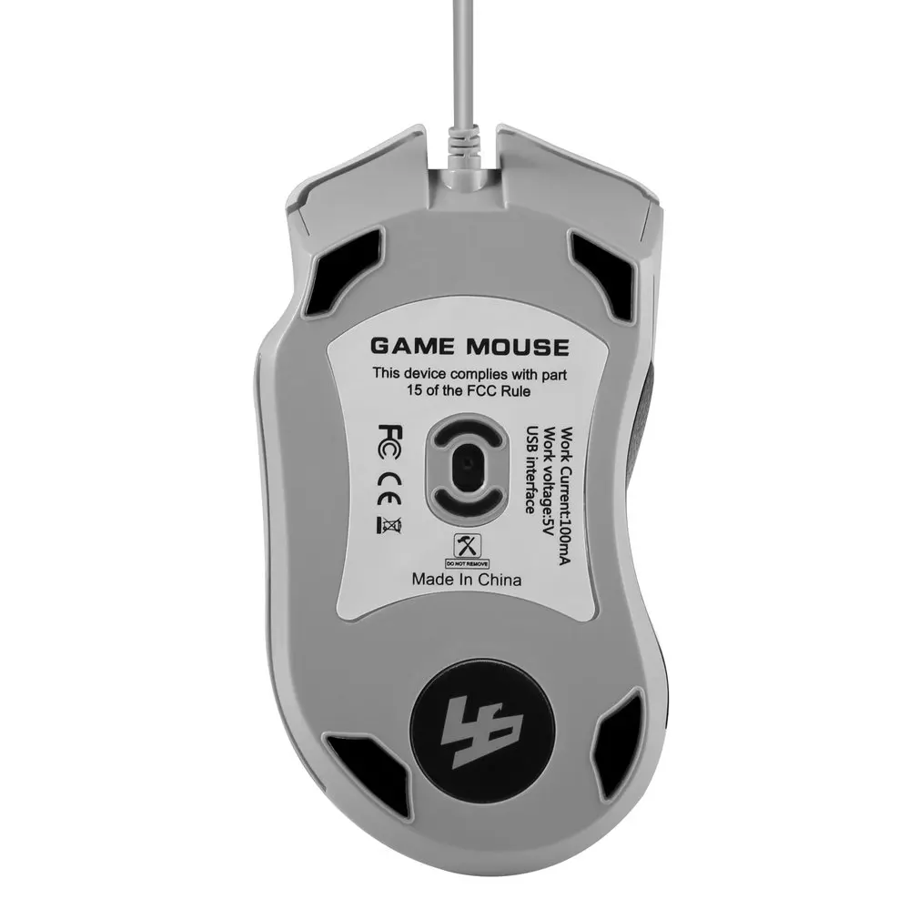 250 4000 DPI 5V 100mA 4 кнопки LED USB порт Интерфейс Проводная оптическая игровая мышь черный