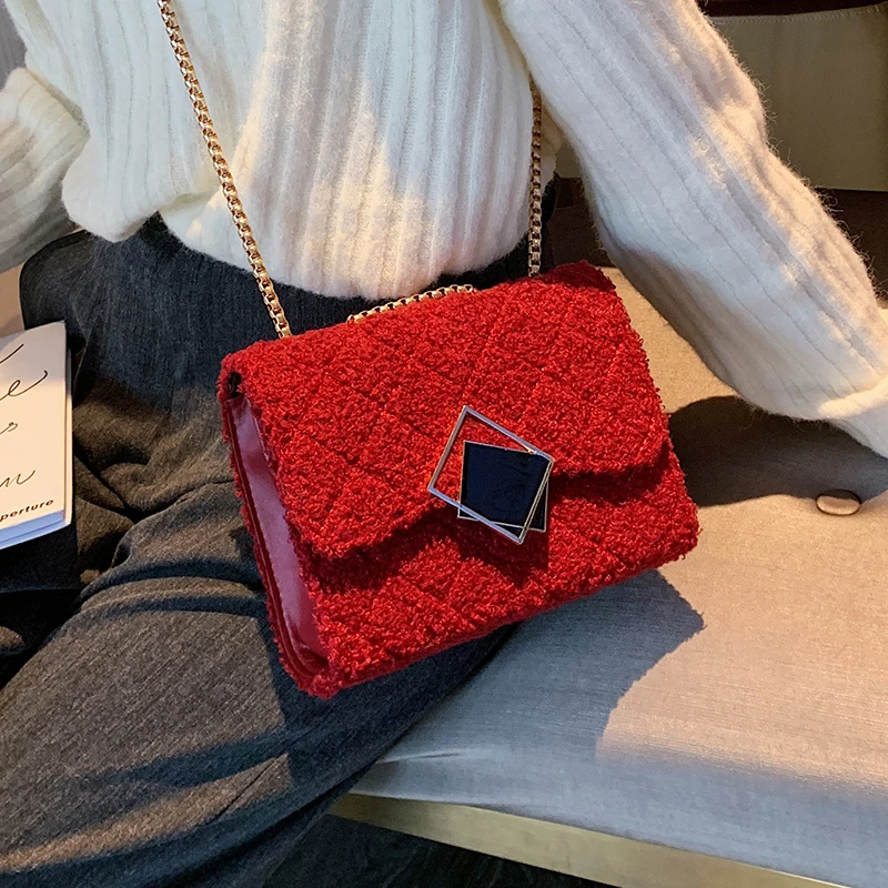 Элегантная женская квадратная сумка через плечо 2019 зимняя новая качественная