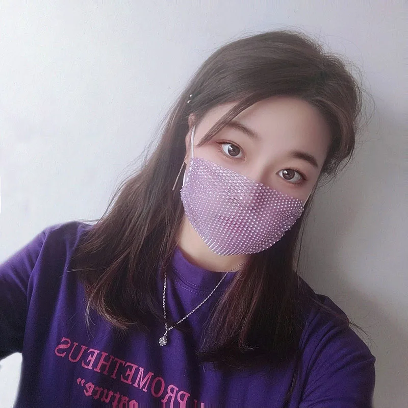 Женские регулируемые блестящие стразы с кристаллами и блестками ювелирная маска