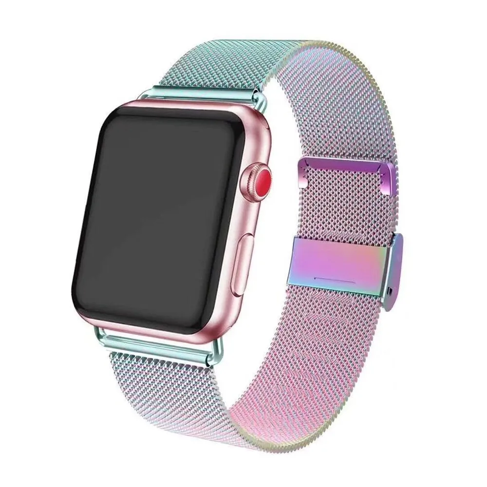 Ремешок для часов из нержавеющей стали Apple Watch Series 5 4 3 2 роскошный прочный ремешок