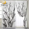 BlessLiving Tree Branch Curtain 3D Printed Window Treatment Drapes 1-Piece Weed Plant Bedroom Curtain Nature Blackout Curtain 1