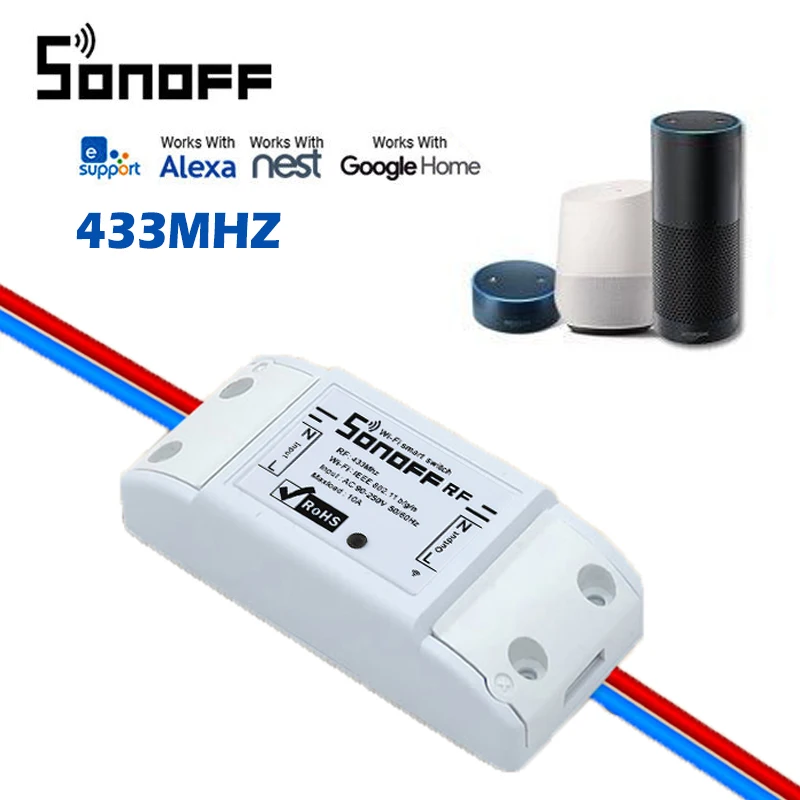 Sonoff RF Bridge 433 МГц Wifi преобразователь сигнала PIR 2 Датчик/DW1 дверной и оконный датчик сигнализации совместим с Alexa Google Home
