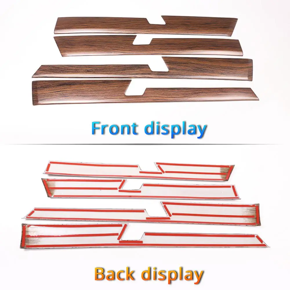 

4pcs Pine Wood Grain ABS Interior Door Decoration Panel Trim for Toyota Land Cruiser Prado FJ150 150 2010-2018 Model Accessories