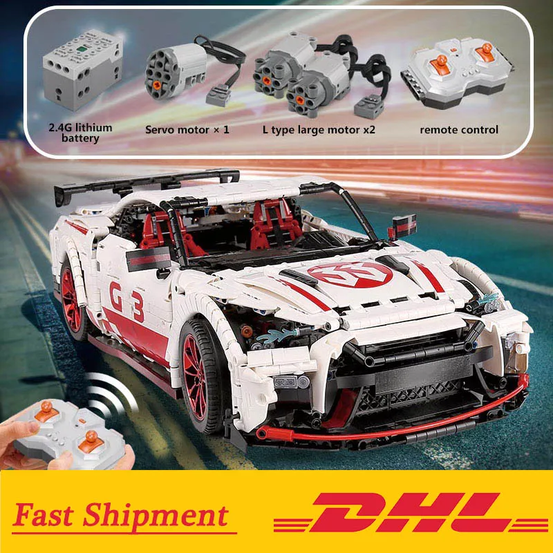 Высокотехнологичные кубики для Nissan GTR набор спортивных автомобилей совместимый