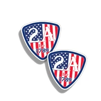 New 2nd Amendment USA Flag Color Car-Sticker and Decals Lovely for Car Bumper Waterproof Cover scratches Interior KK1313cm
