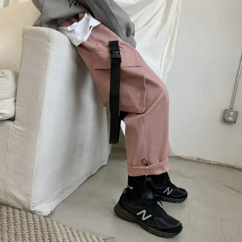 Уличная мода однотонные мужские брюки для бега хип хоп женские повседневные