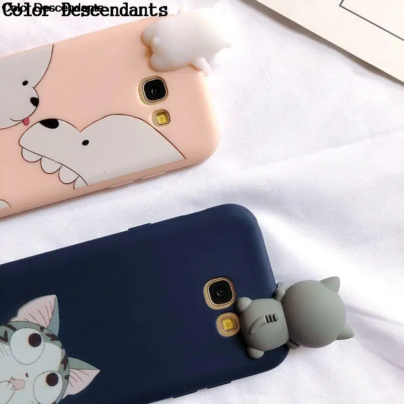 Чехол A30 A50 M10 M20 3D для Etui Samsung Galaxy A6 A7 A8 A9 2018 чехол Kawaii Bear Unicorn A3 A5 2017 чехлы - купить по