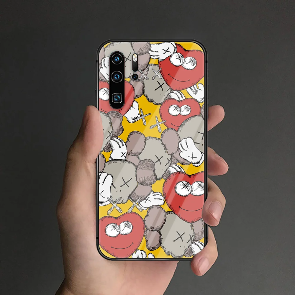 

Super Boys Kaw Phone Tempered Glass Case Cover For Huawei P Nova Mate 5T 20 30 40 Pro Lite Smart 2019 2021 Tpu Fashion Black