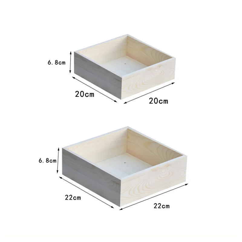 

Wooden Box Storage Box Plant Flower Pot Storage Box Without Cover Office Desktop Organizer Case C7C070Q01