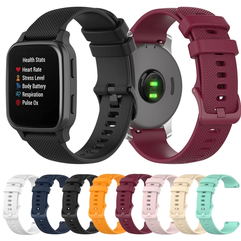 

Watchband For Garmin Venu SQ Silicone Bracelet For Garmin Venu Vivoactive3 4 Forerunner245 645 For Amazfit BipS/U Wrist Strap