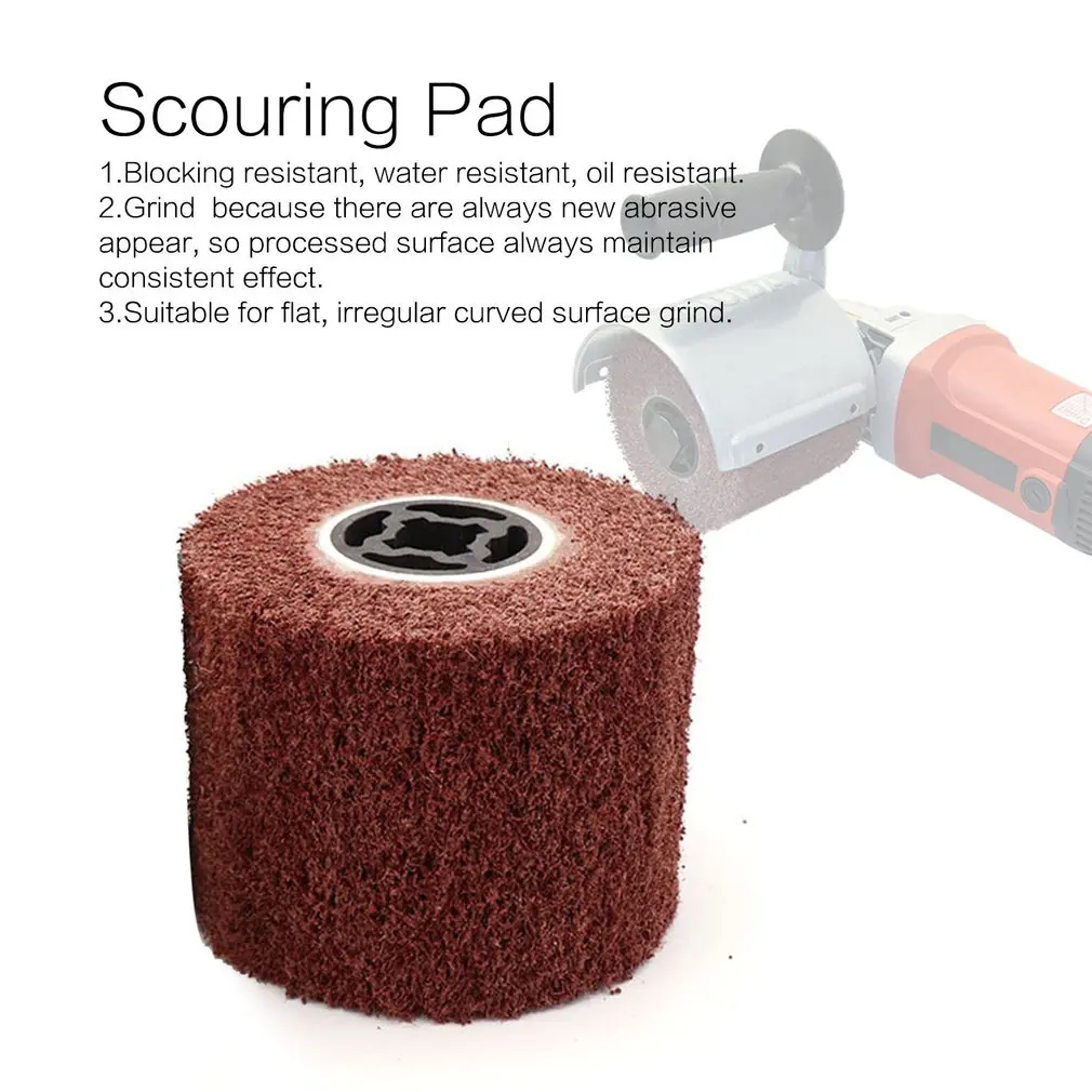 Нержавеющая сталь тяговое колесо Чистящая площадка круглое нейлоновое