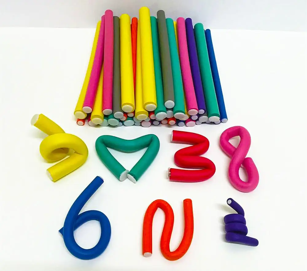 

42pcs Hair Curler Heatless Curling Rod Headband No Heat Hair Curlers Ribbon Hair Rollers Sleeping Soft Curl Bar Wave Formers