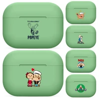 lvtlv fashion classic american anime popeye the sailor for airpods pro 3 case protective bluetooth wireless earphone cover air p