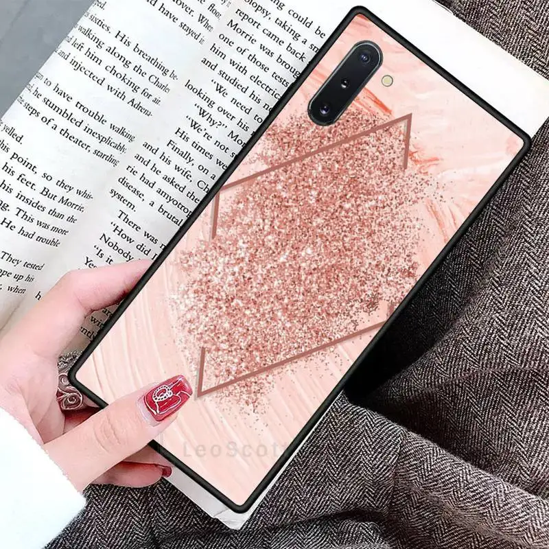 

Gold Rose Love heart Bling Phone Case For Samsung Galaxy S8 S9 S10 Plus S10E Note 3 4 5 6 7 8 9 10 Pro Lite cover