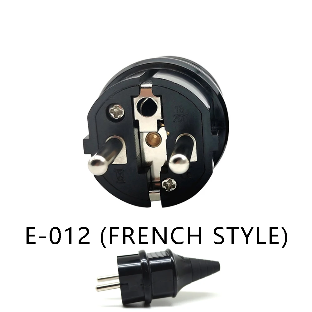 Фото E-012 Европейская штепсельная вилка Schuko 16A IP44 промышленный французский/немецкий E-012 Европейская штепсельная вилка Schuko 16A IP44 промышленный французский/немецкий