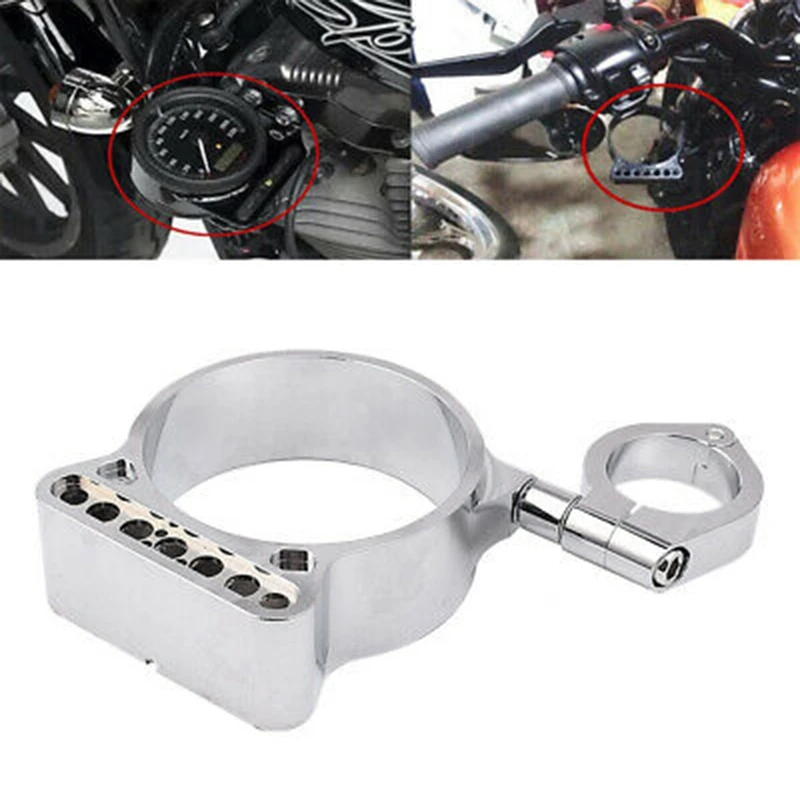 

Motorcycle Speeeter Side Mount Relocation Bracket Cover Instrument Case Housing For-Sportster 883 XL