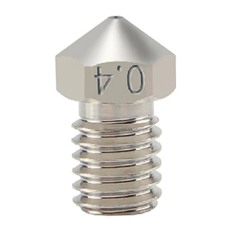 

Durable Non-stick Heat Resistant M6 Thread 0.4mm E3D V6 Plated Copper Nozzle for 3D Printers Compatible with PETG