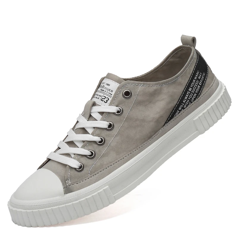 

2021 new Breathable Men Canvas Shoes outdoor Lace Up Casual Canvas Lightweight Sneakers Men fashion Shoes Chaussure Homme L4