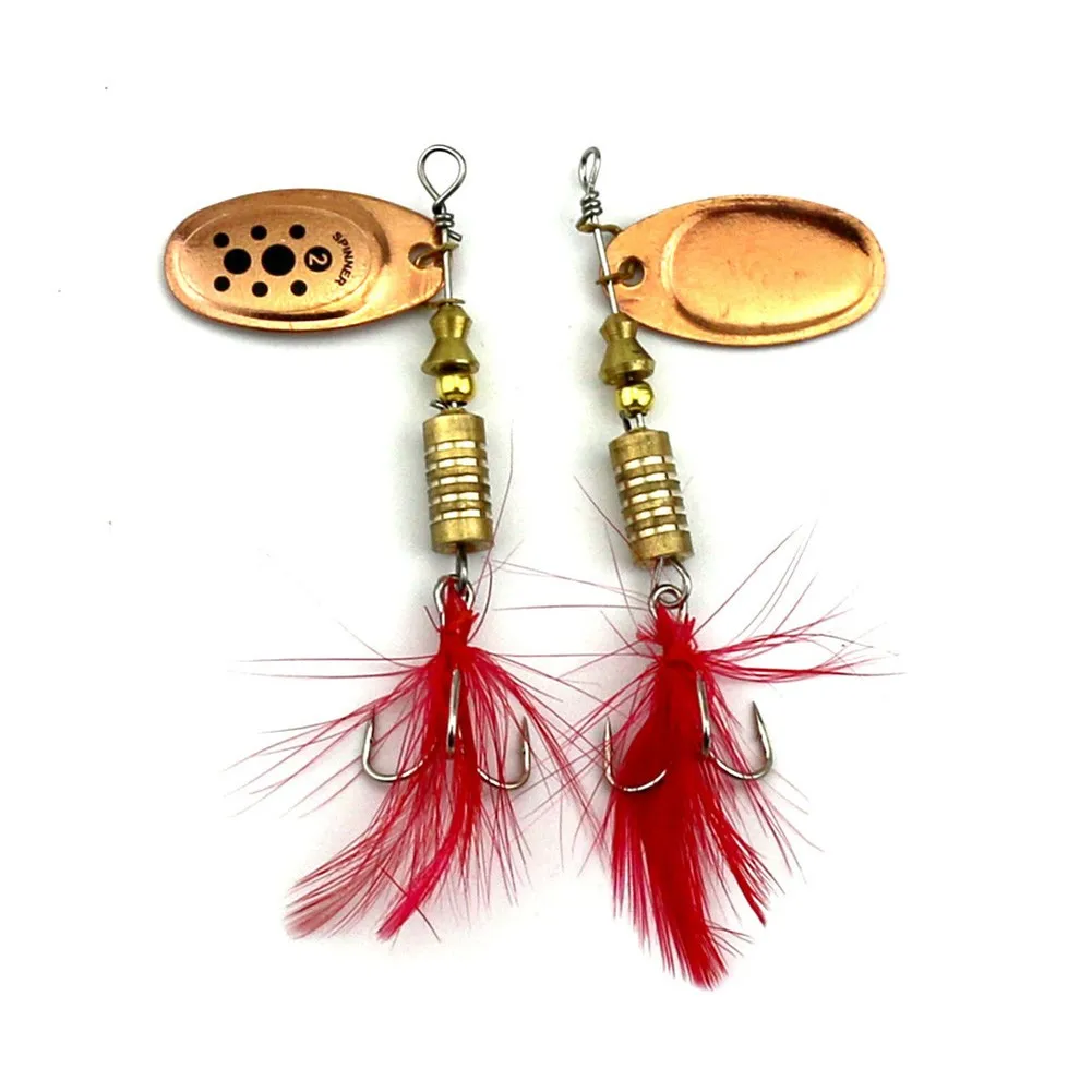 

10pcs Metal Sequin Bait Fake Bait Tweeter Hook Feather Hard Bait Sequin 5.3g Artificial Bait Freshwater Rotating Bait Fish Hook
