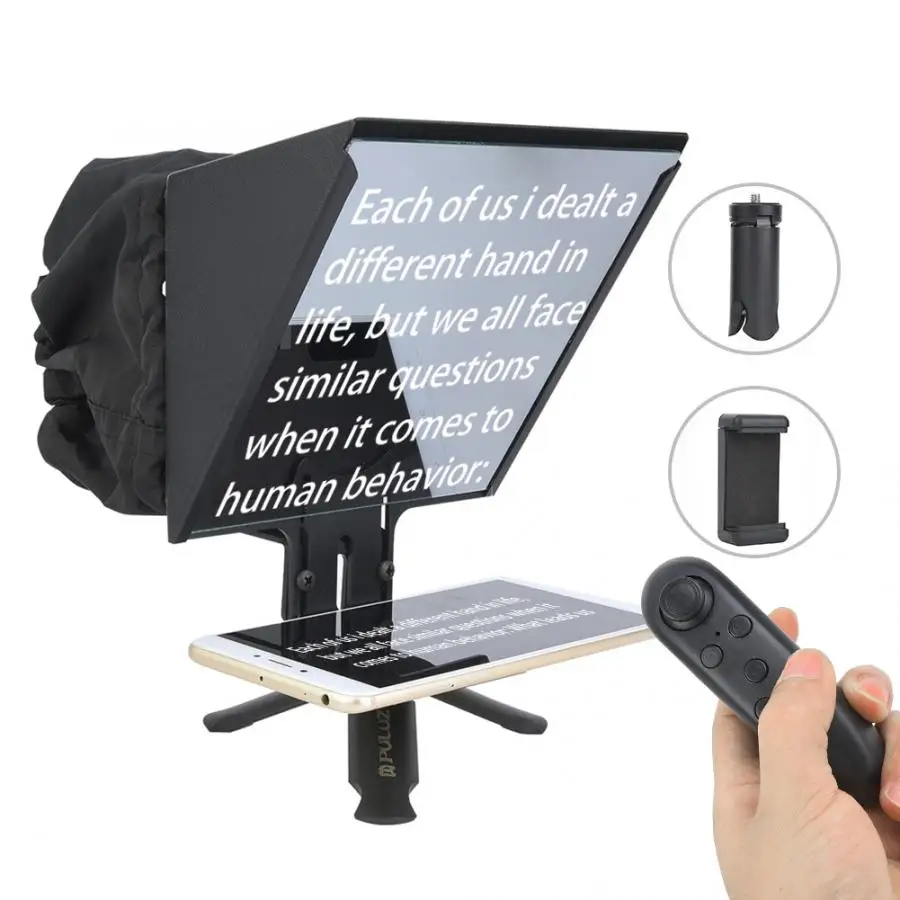 YS-ZX5 5 inch Portable Smartphone Teleprompter for DSLR Camera Wireless Control audio profesiona