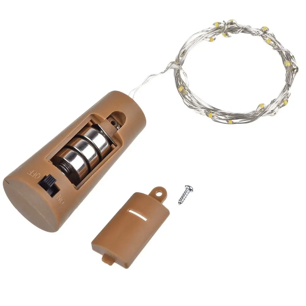 

Included Batteries 10PCS 1M 2M LED String Lamps Wine Bottle Stopper Light Cork Shaped For Party Wedding Decoration