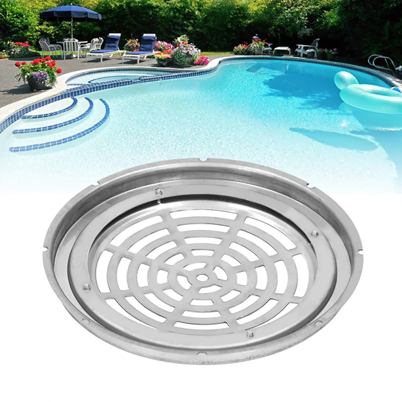 

Swimming Pool Drainer-cover Floor Drain-round Stainless Steel Main Part Fit Pool Drain Leak Swimming Pool Suction #GH