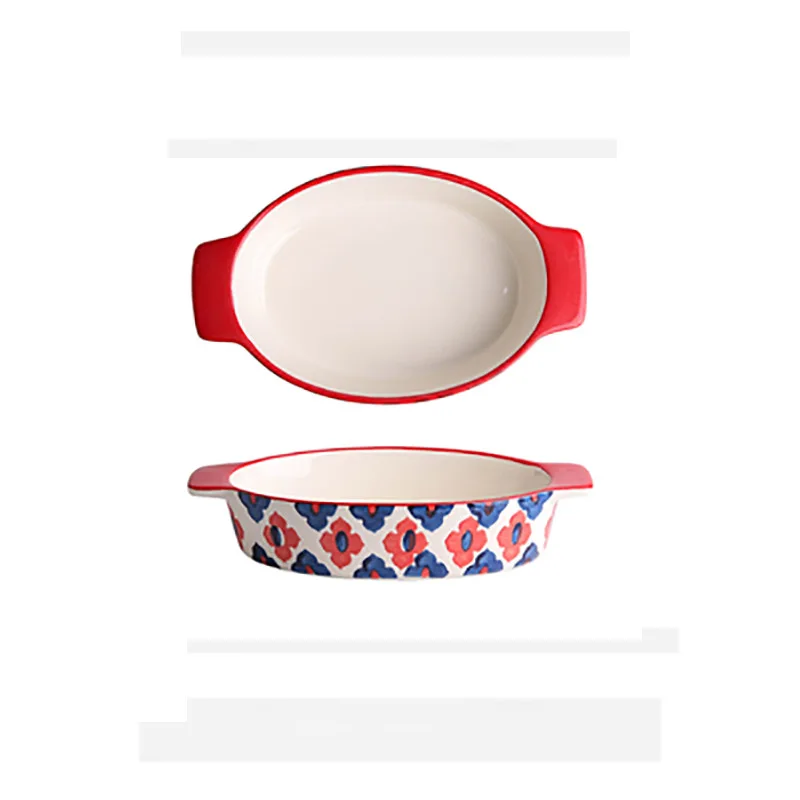 Керамическая миска для риса посуда выпечки поднос пиццы пищевая тарелка ручная