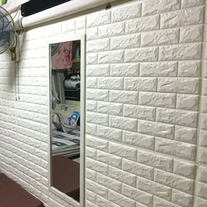 1 шт. 60x60 см Настенная бумага с рисунком камня и кирпича 3D белой текстурой из ПЭ