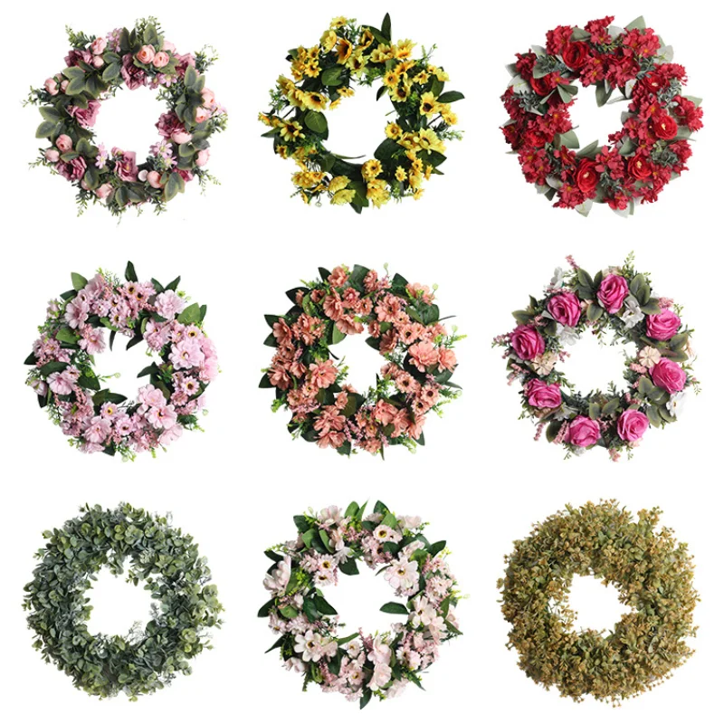 

Artificial Rose Garland Door Lintel Fake Flower Home Decoration Wall Hanging Wedding Welcome Decoration Silk Garland Home Decor