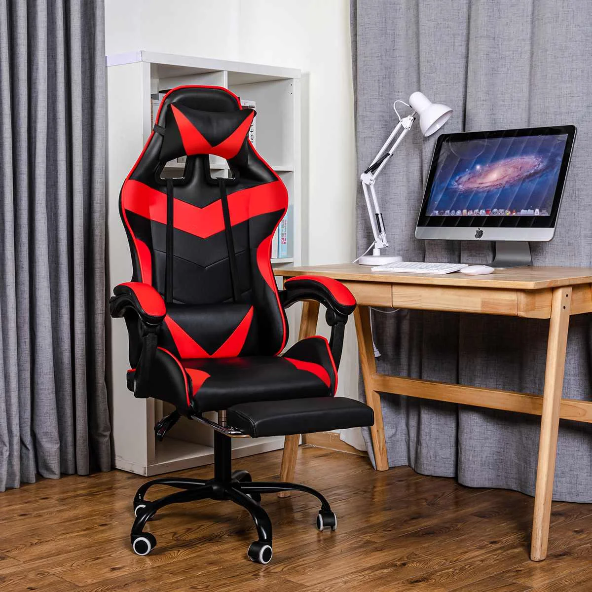 Office Gamer Chair WCG Gaming Home Internet Cafe Ergonomic Computer Swivel Lifting Lying Footrest Desk | Мебель