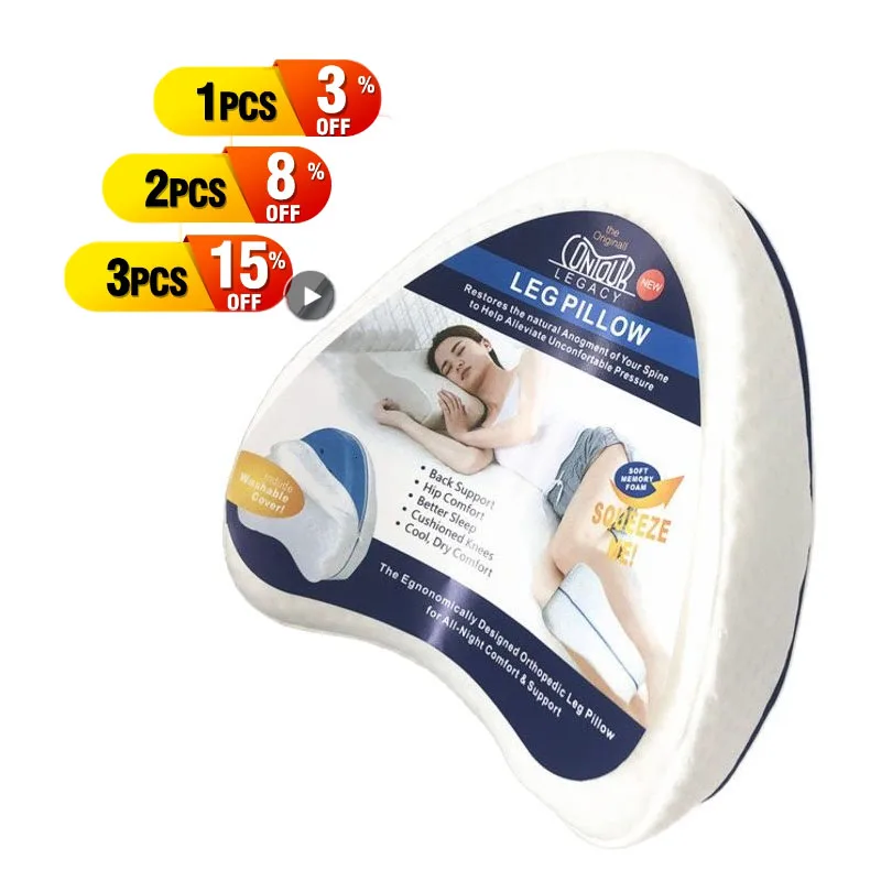 

Almohada Piernas Cotton Inflatable Leg Pillow Sleeping Memory Foam Cushion Leg Support Pillow Cojines
