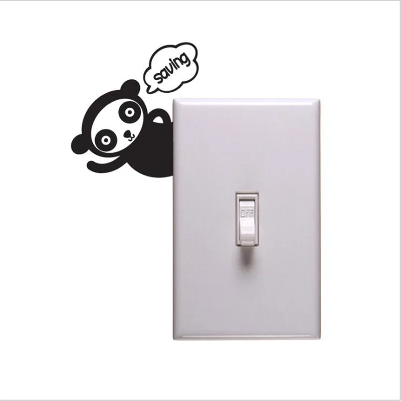 1 шт. 14*11 см Мультяшные переключатели наклейки Животные настенные переключатель