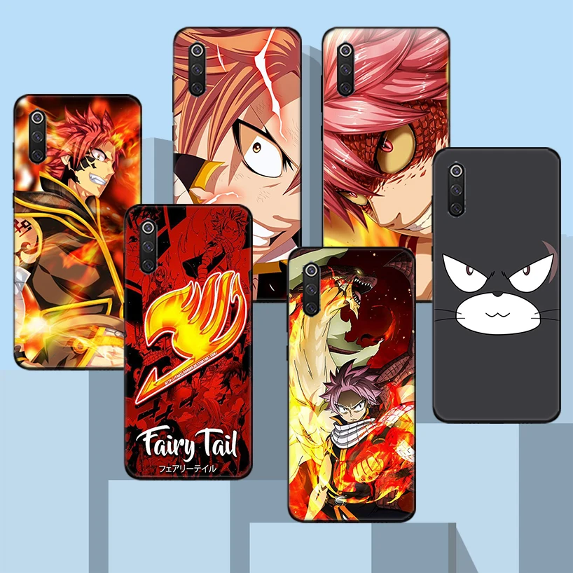 

Fairy Tail Anime Black Phone Case For Xiaomi Redmi Note 10 Pro 10S 9S 8T 7 8 9 9A 9C 9T 8A 7A 6A 5 6 Cover Capa Colorfu
