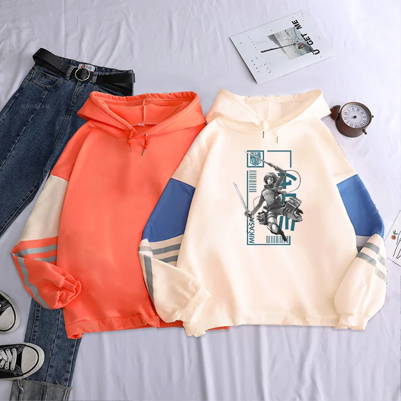 2021 популярные толстовки с капюшоном из аниме атака на Титанов смешные Мультяшные