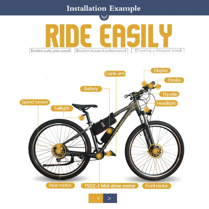 

Tongsheng Tsdz2 Electric Bicycle Mid Drive Motor 36V 48V 250W 350W 500W Motor Without Accessories For Ebike Conversion Kit
